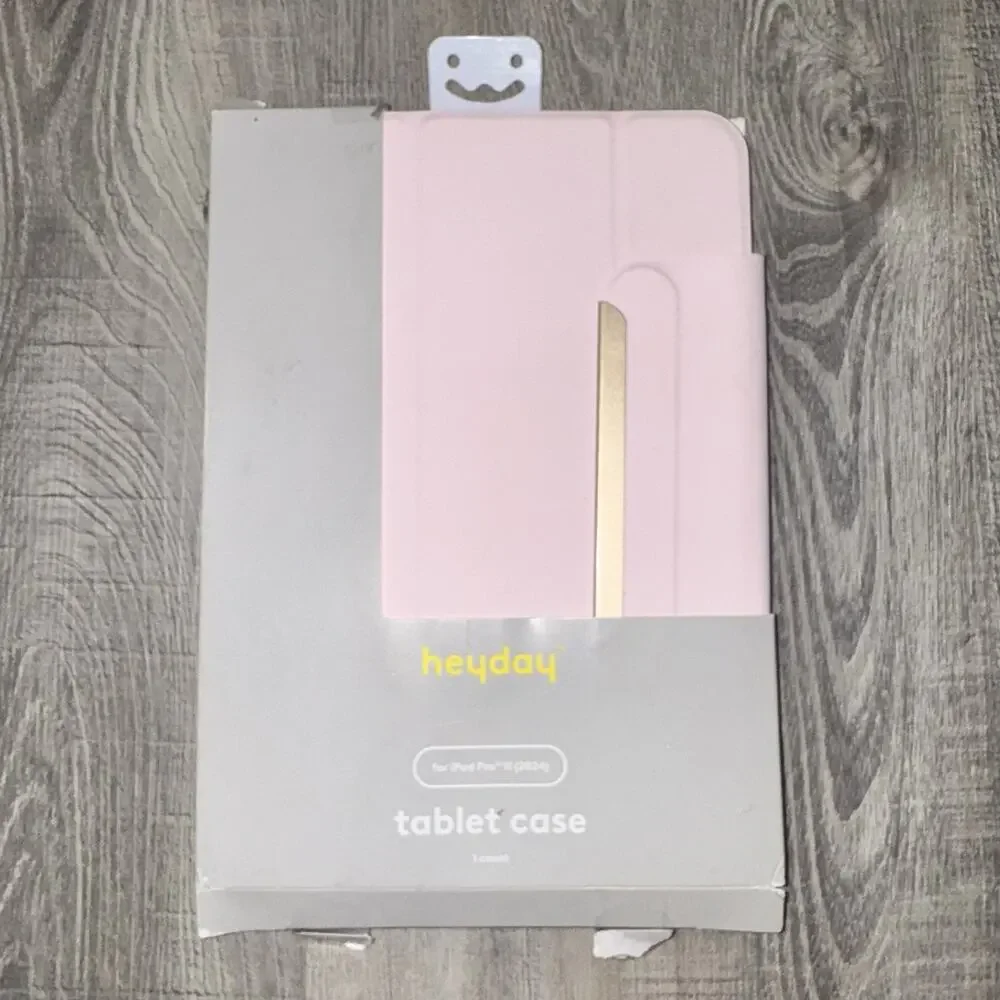 Heyday iPad Pro 11 in Case Pink Folio Stand 2024 M4 Stylus Holder Slim NEW